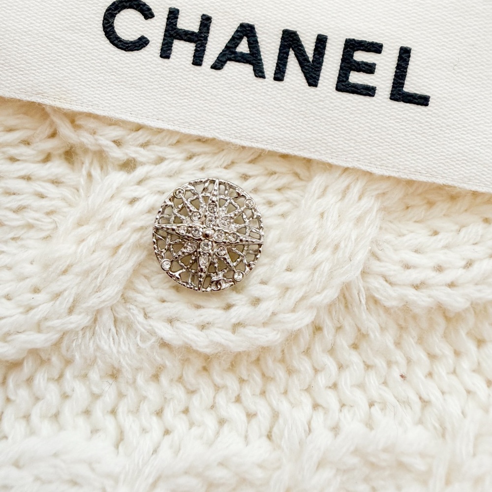 Authentic Chanel Rhinestone Filigree Button